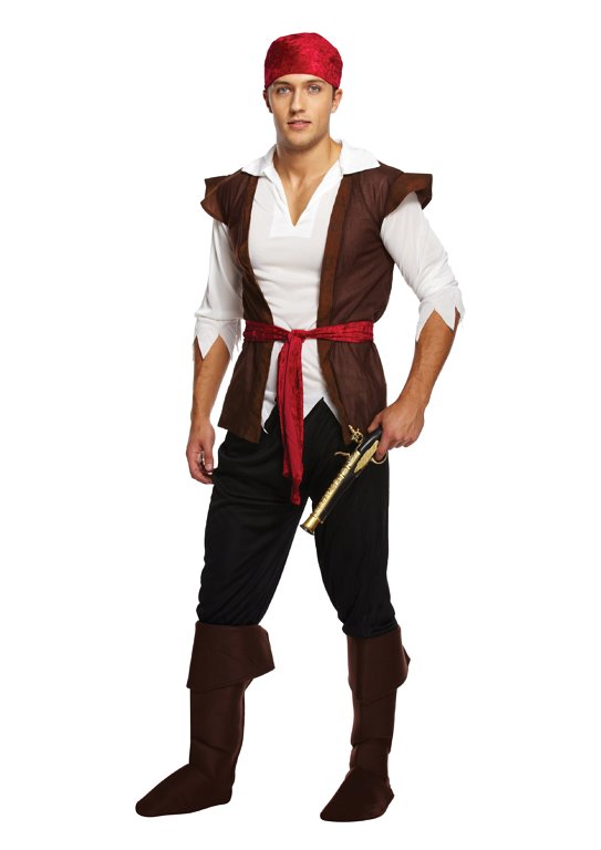 Caribbean Pirate (One Size) Adult Fancy Dress Costume