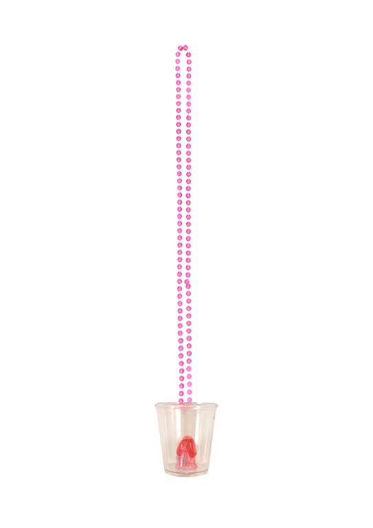 Hen Party Willy Shot Glass with Bead Necklace