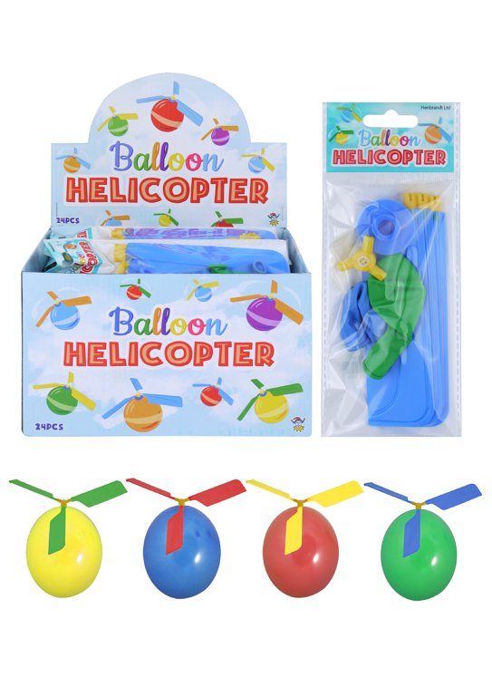 Balloon Helicopters (4 Assorted Colours)