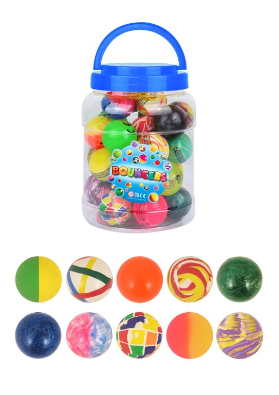 Bouncy Balls / Jet Balls (4.3cm) 10 Assorted Colours and Designs