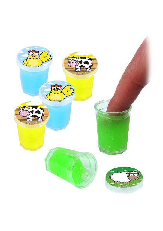 Farm Animal Mini Slime Tubs (3cm x 3.8cm) 3 Assorted Colours