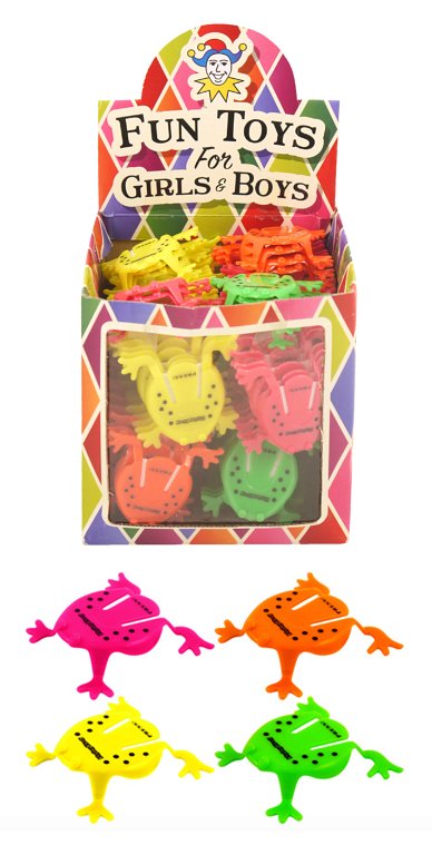 Jumping Frogs (5.5cm) 4 Assorted Neon Colours