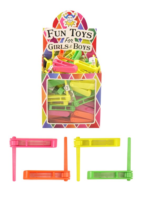 Rattle Toys (6.5cm) 4 Assorted Neon Colours