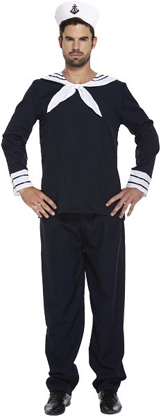 Navy Sailor (One Size) Adult Fancy Dress Costume