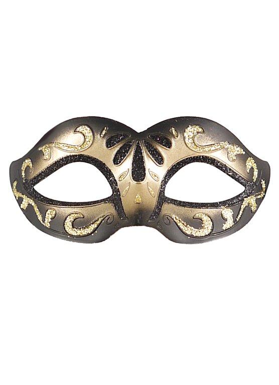 Black and Gold Glitter Eye Mask