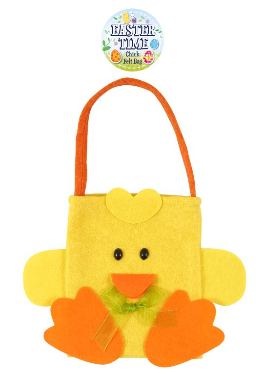 Felt Easter Chick Bag (17cm x 23cm) Fancy Dress and Party Accessory