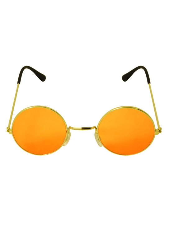 Gold Framed Glasses with Orange Lenses (Adult)