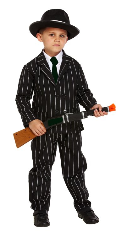 Children's Gangster Costume (Large / 10-12 Years)