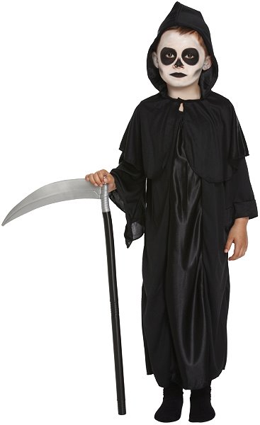 Children's Black Reaper Costume (Large / 10-12 Years)