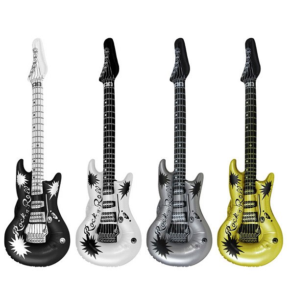 Inflatable Rock and Roll Guitars 4 Assorted Colours (106cm)