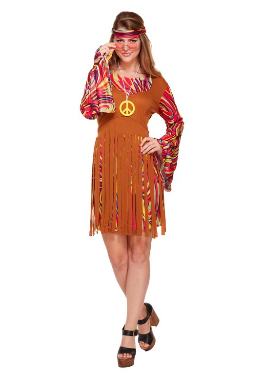 Hippie with Tassels (One Size) Adult Fancy Dress Costume