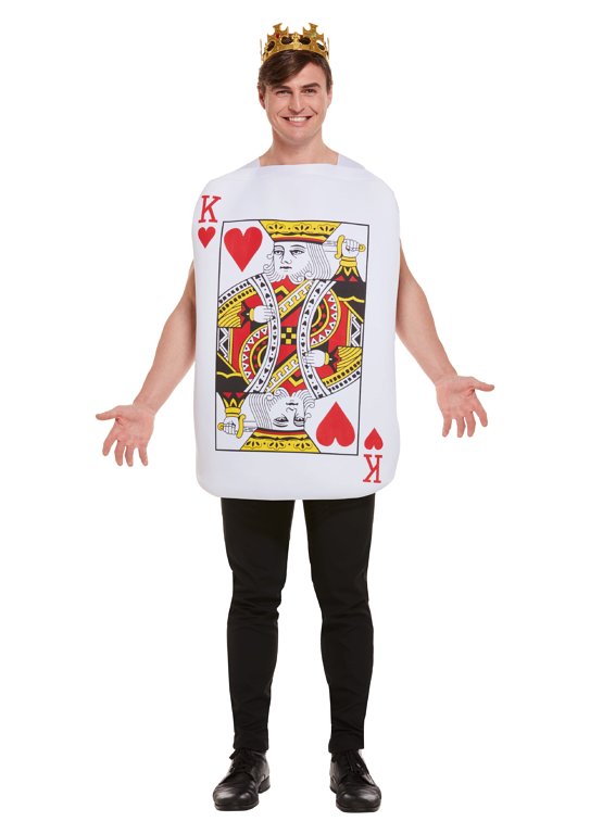 King of Hearts Playing Card (One Size) Adult Fancy Dress Costume