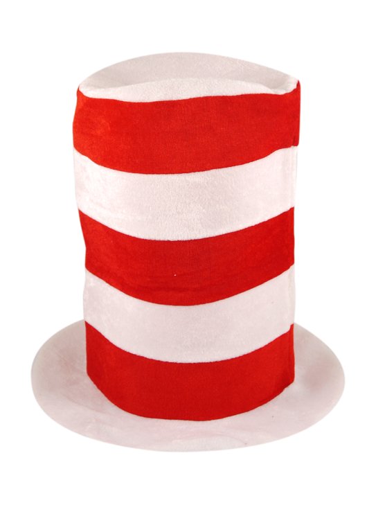 Adult's Tall Red and White Top Hat