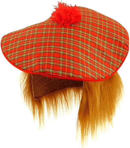 Scottish Hat with Ginger Hair (Adult)
