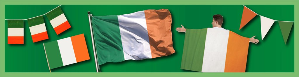Irish Flags Bunting Banner