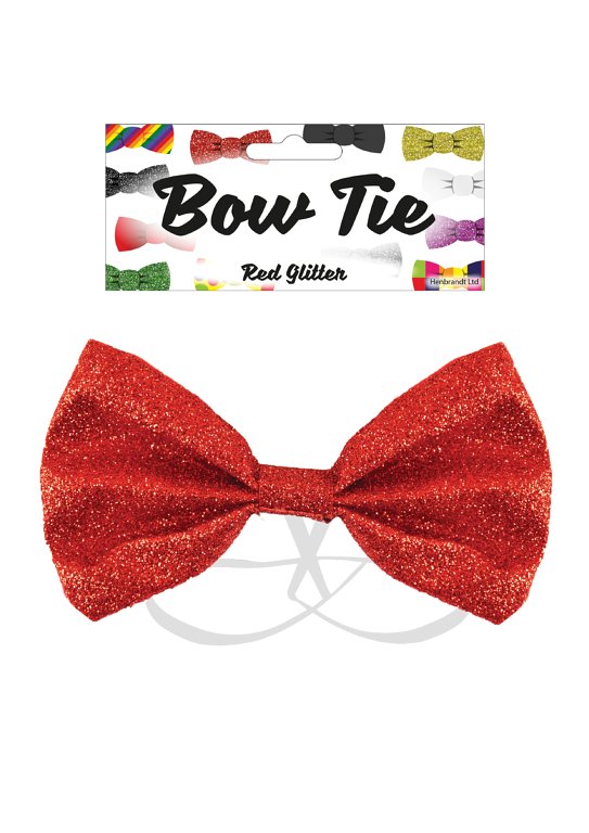 Red Glitter Bow Tie (12x7cm)