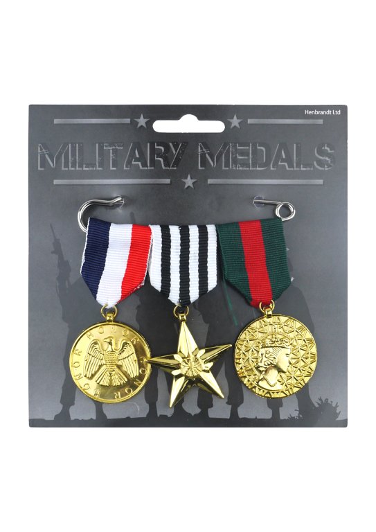 Military Hero Medals Set (3 Assorted Designs)