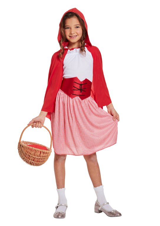 Children's Red Hooded Girl Costume (Large / 10-12 Years)