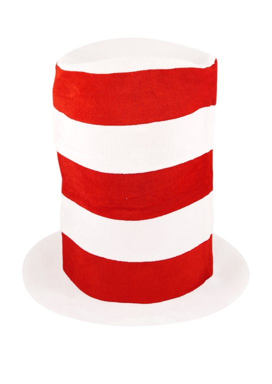 Children's Tall Red and White Top Hat