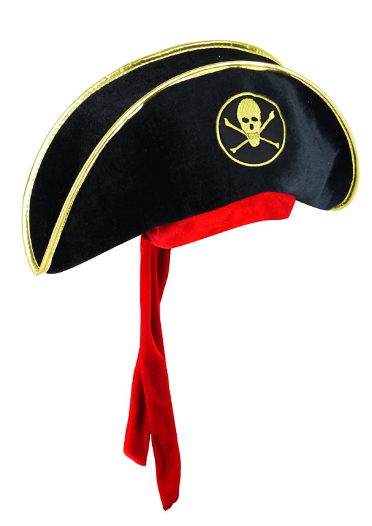 Pirate Hat with Attached Bandanna (Adult)
