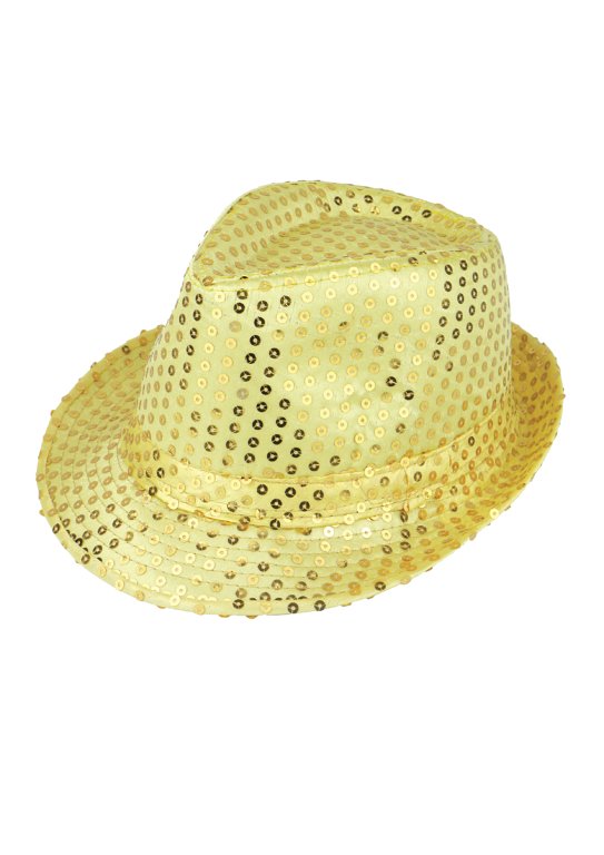 Gold Sequin Gangster Hat (Adult)