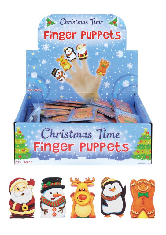 Christmas Finger Puppets (5x3cm) 5 Assorted Designs