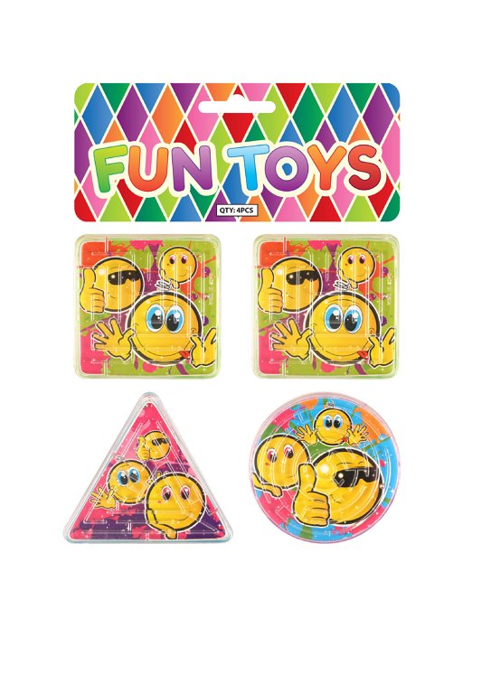 Smile Puzzle Mazes (3 Assorted Shapes and Designs)