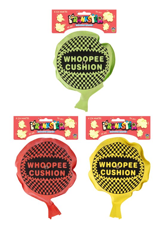 Self Inflating Whoopee Cushions (16.5cm) 3 Assorted Colours