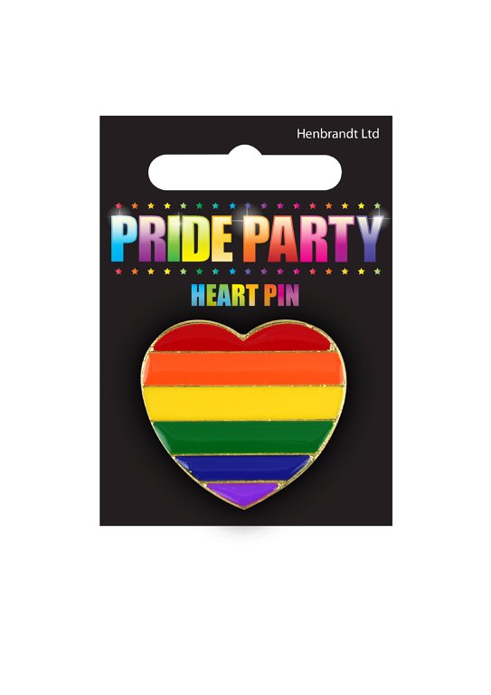 Rainbow Pride Heart Metal Pin Badge
