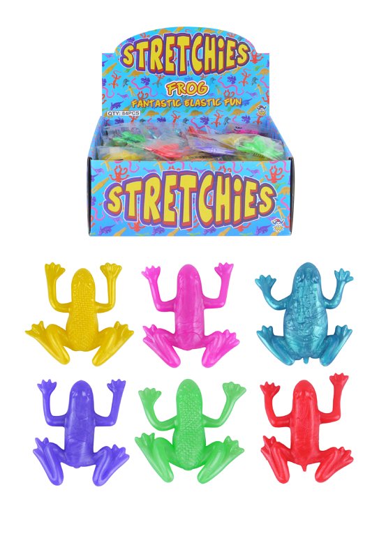 Stretch Frogs (4-4.5cm) 4 Assorted Designs / 6 Assorted Colours