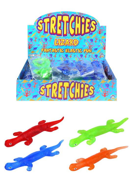 Stretch Sticky Lizards (4 Assorted Colours)
