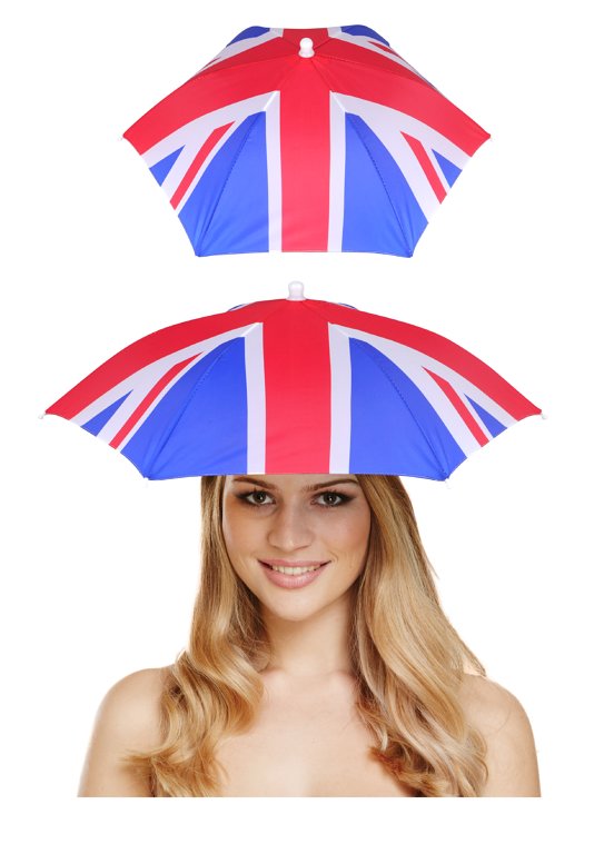 Union Jack Umbrella Hat (Adult)