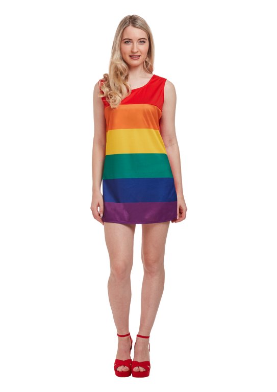 Pride Rainbow Dress (One Size) Adult Fancy Dress Costume