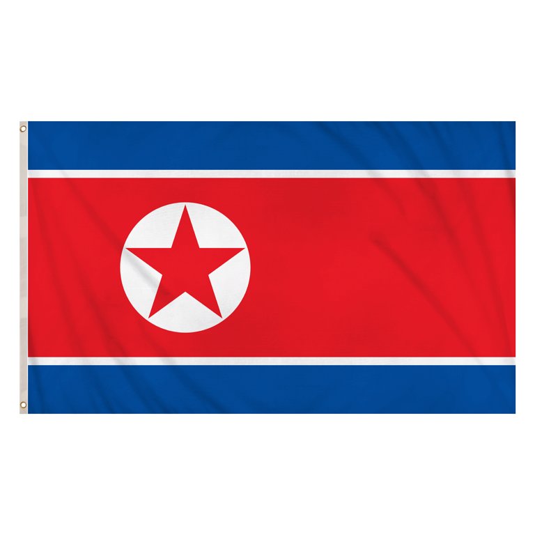 North Korea Flag (5ft x 3ft) Polyester, double stitched seam, metal eyelets