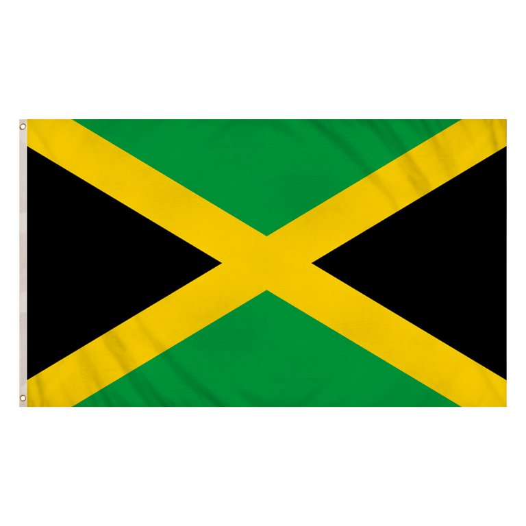 Jamaica Flag (5ft x 3ft) Polyester, double stitched seam, metal eyelets