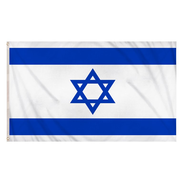Israel Flag (5ft x 3ft) Polyester, double stitched seam, metal eyelets