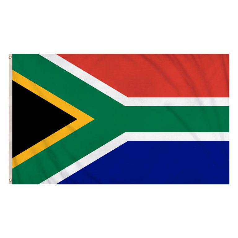South Africa Flag (5ft x 3ft) Polyester, double stitched seam, metal eyelets