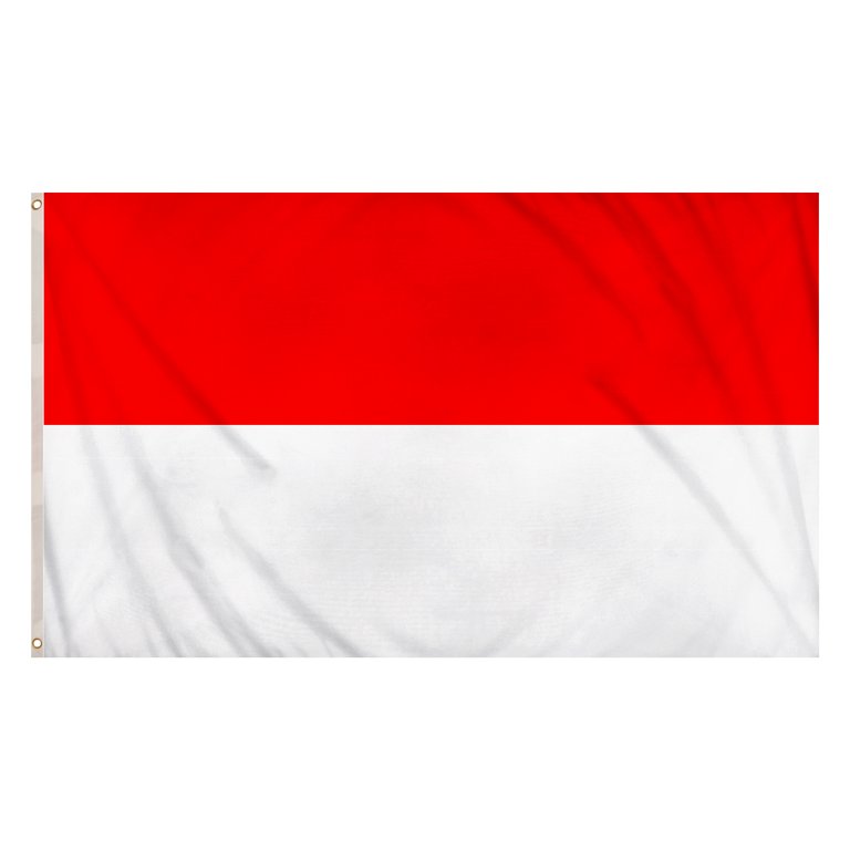 Indonesia Flag (5ft x 3ft) Polyester, double stitched seam, metal eyelets