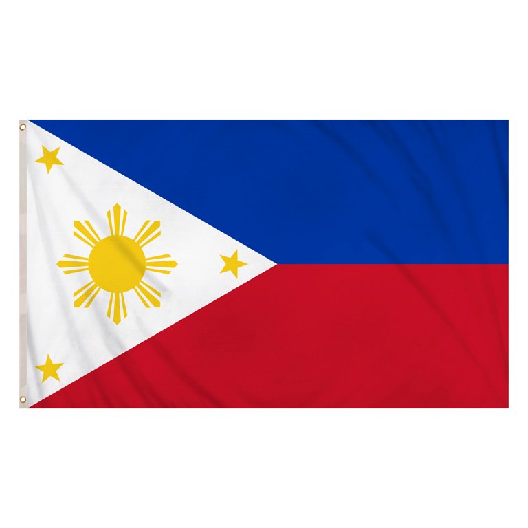 Philippines Flag (5ft x 3ft) Polyester, double stitched seam, metal eyelets