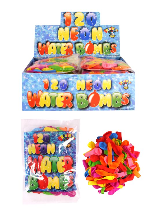 Water Bombs (120pcs) Assorted Neon Colours