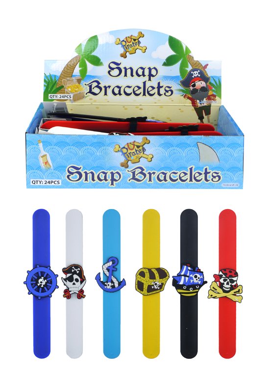 Pirate Snap Bracelets (6 Assorted Designs)