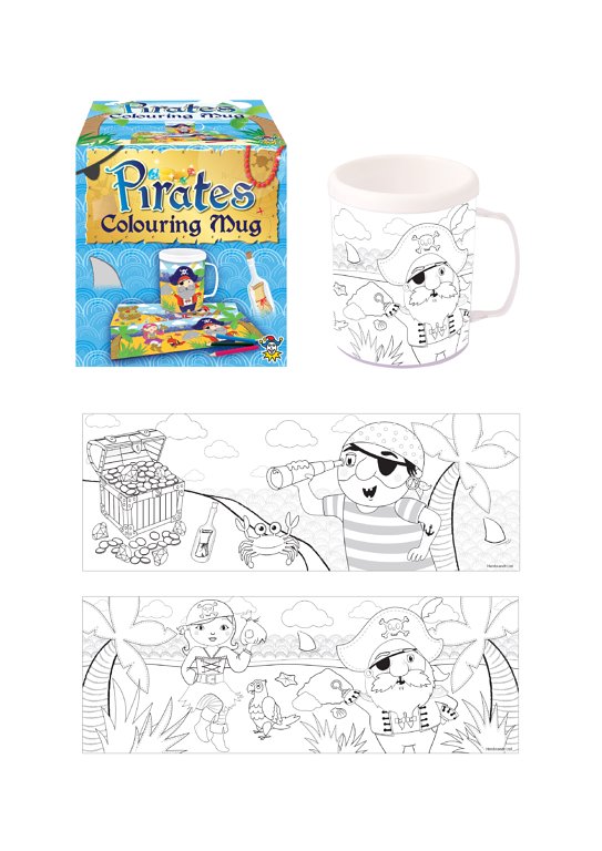 Pirate Colouring Mug with 2 Assorted Designs