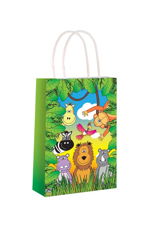 Jungle Animal Paper Party Bag with Handles