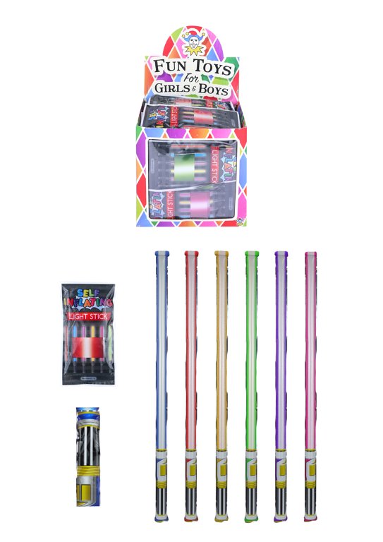 Self Inflating Light Stick (70.4x3cm) 4 Assorted Colours
