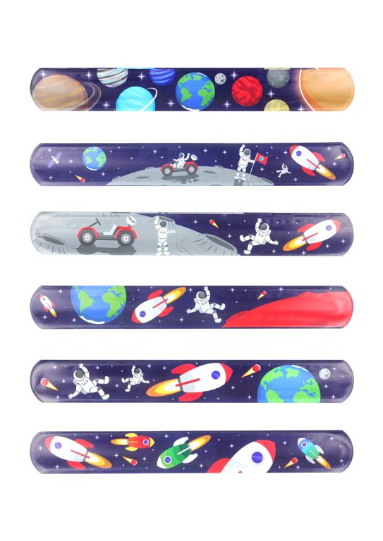 Space Snap Bracelets with Print (6 Assorted Designs)