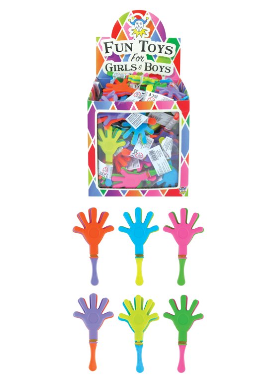 Hand Clappers (9cm) 4 Assorted Colours