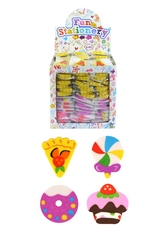 Sweet Shop Erasers (3-3.4cm) 4 Assorted Designs
