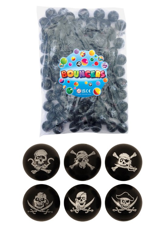 Pirate Skull and Crossbones Bouncy Balls / Jet Balls (3.3cm) 6 Assorted