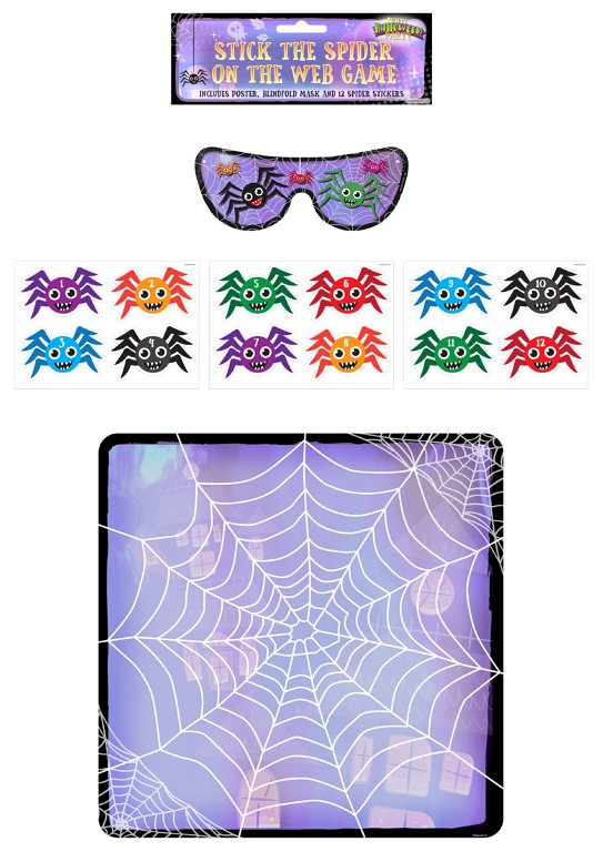 Stick the Spider on the Web' Halloween Party Game (14 Pieces)