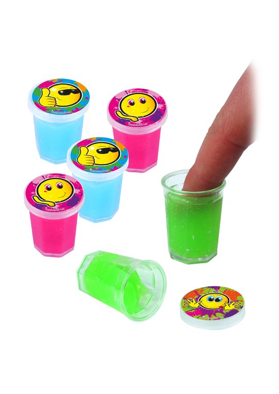 Yellow Smile Mini Slime Tubs (3cm x 3.8cm) 3 Assorted Colours